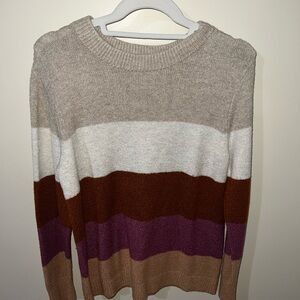 Ava & Viv Colorblock Crew Neck Sweater